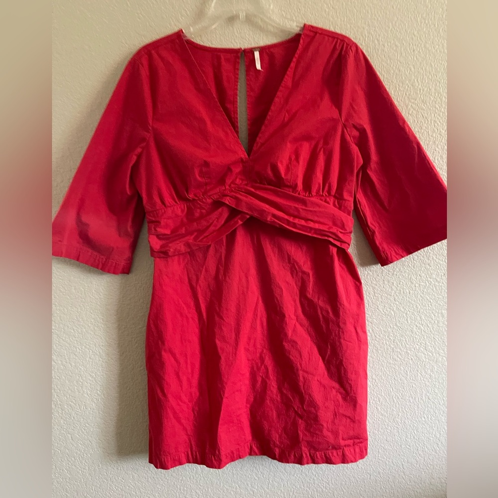 Free People Feeling Fabulous Red Mini Dress